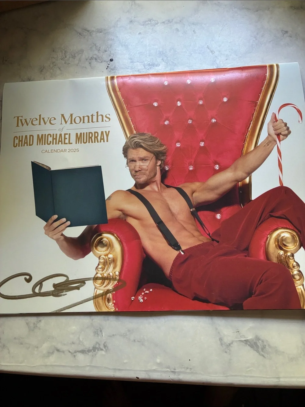 Chad Michael Murray 2025 'Twelve Months' Calendar - Red & Gold Cover